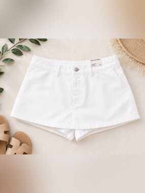 Free People We The Free Galivanting Low Rise Mini Skort White 32 NWT